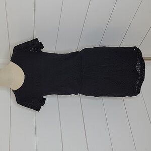 LOU & GREY xs black eyelet dress